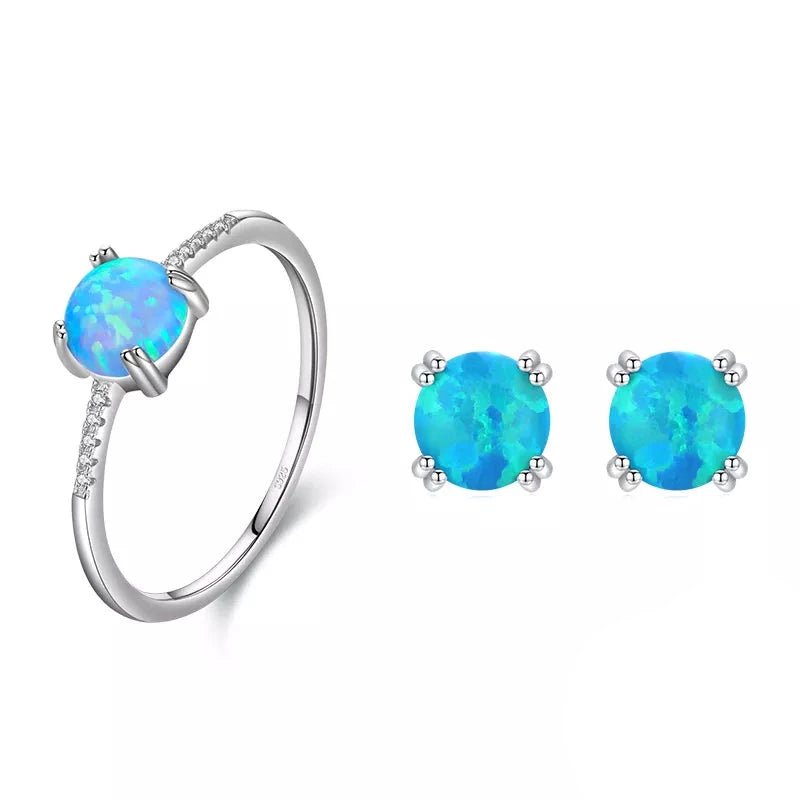 Conjunto De Joias Opalas Naturais
