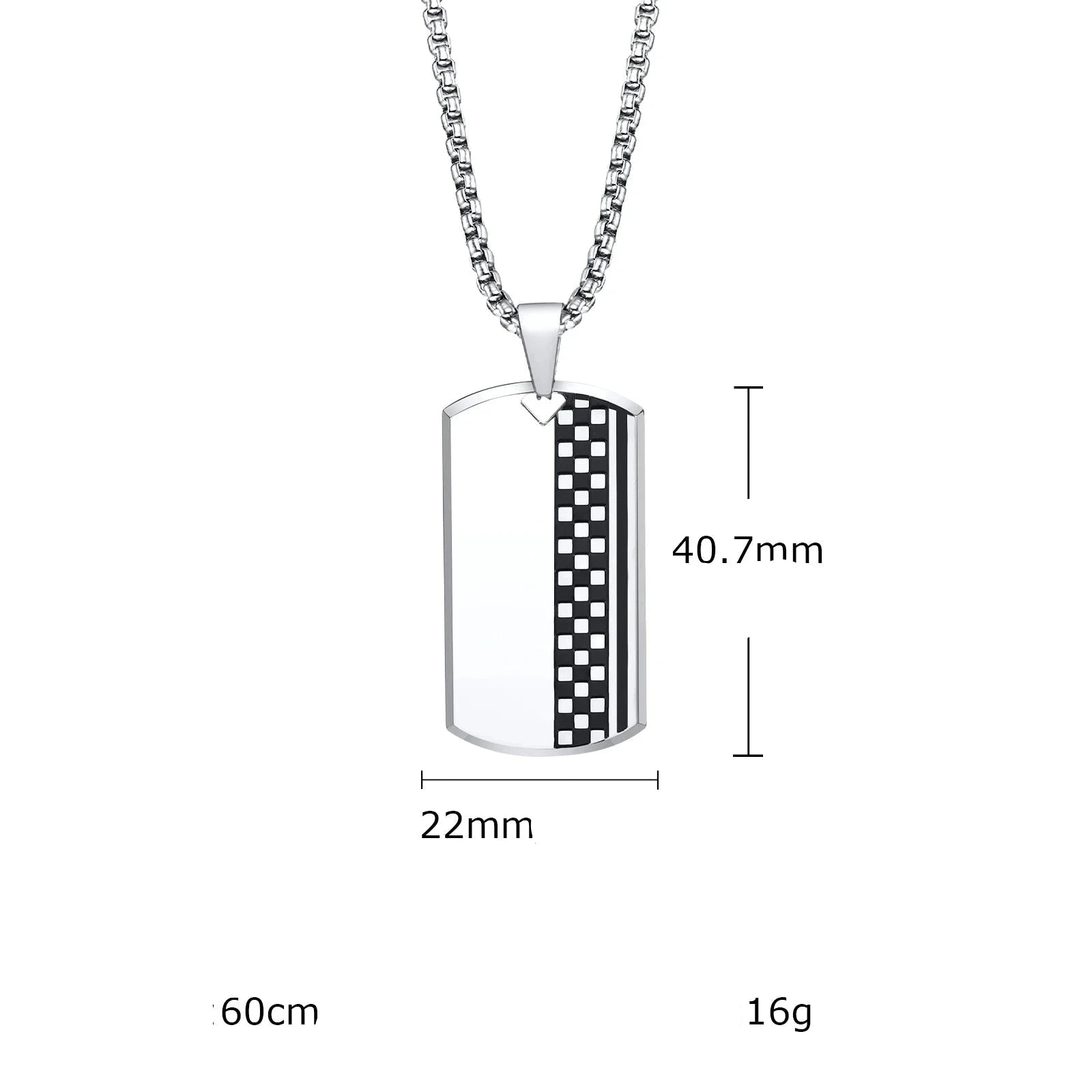 Colares com pingente de placa de identificação homens