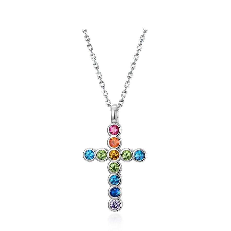 Colar Crucifixo Zircônia