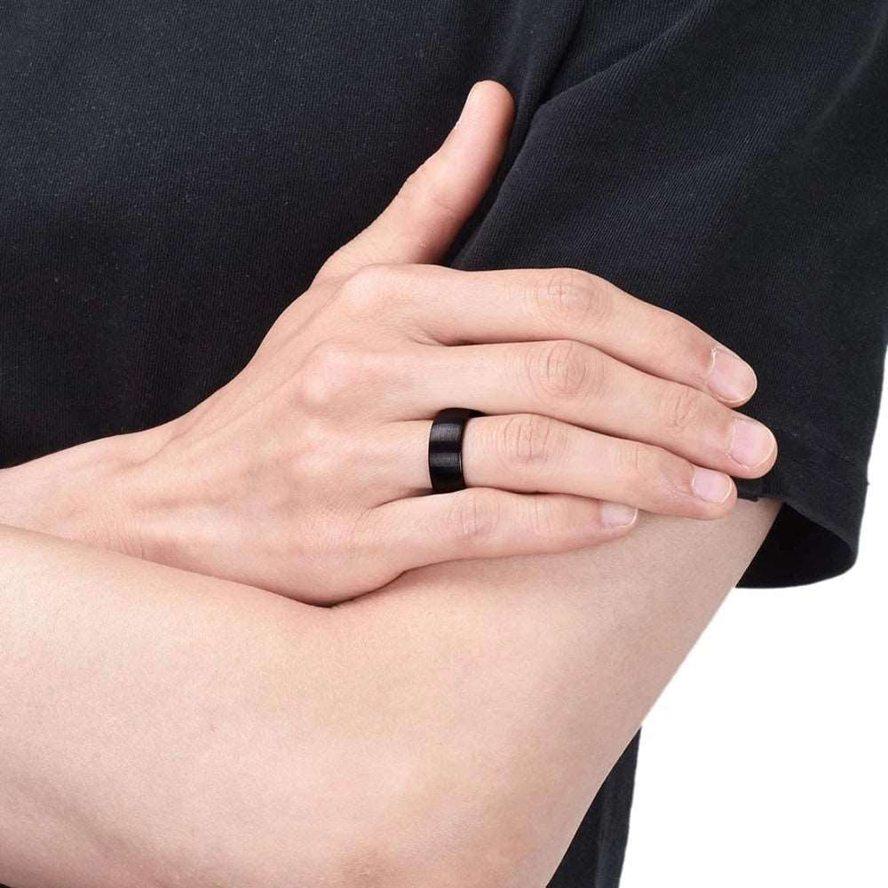 Anel Titânio Preto