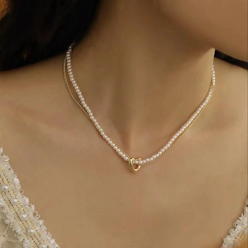 Colar Gargantilha Coração Folheado a Ouro 18k