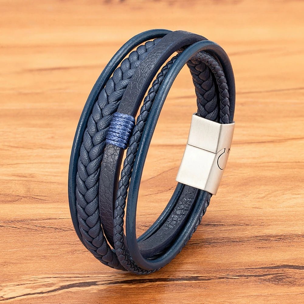 Pulseira Masculina Dupla Couro: estilo e modernidade