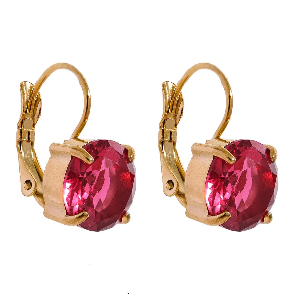 Brincos de Argola Zirconia Cúbica - Aço Inoxidável