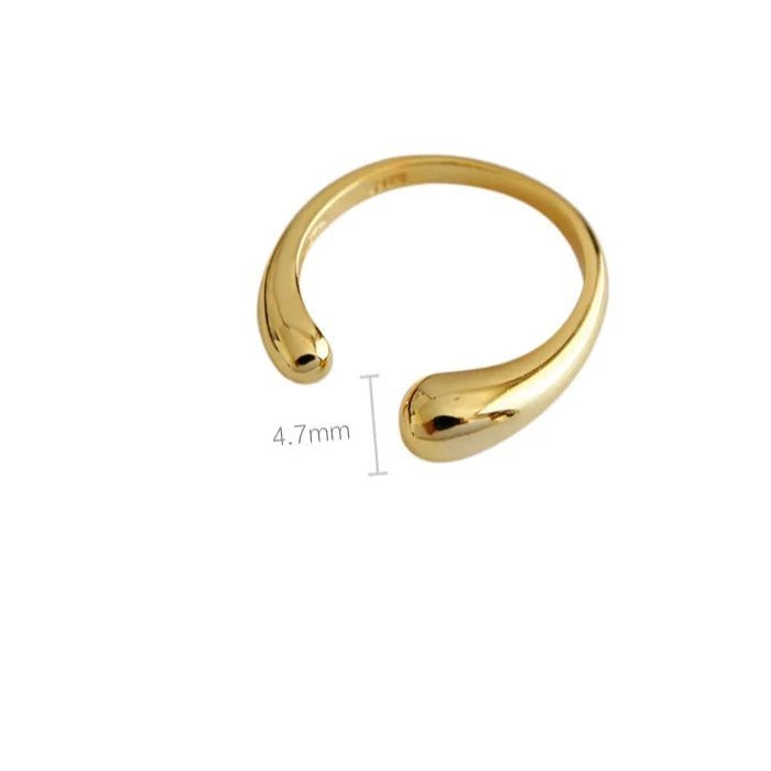 Anel Ajustável Em Prata 925