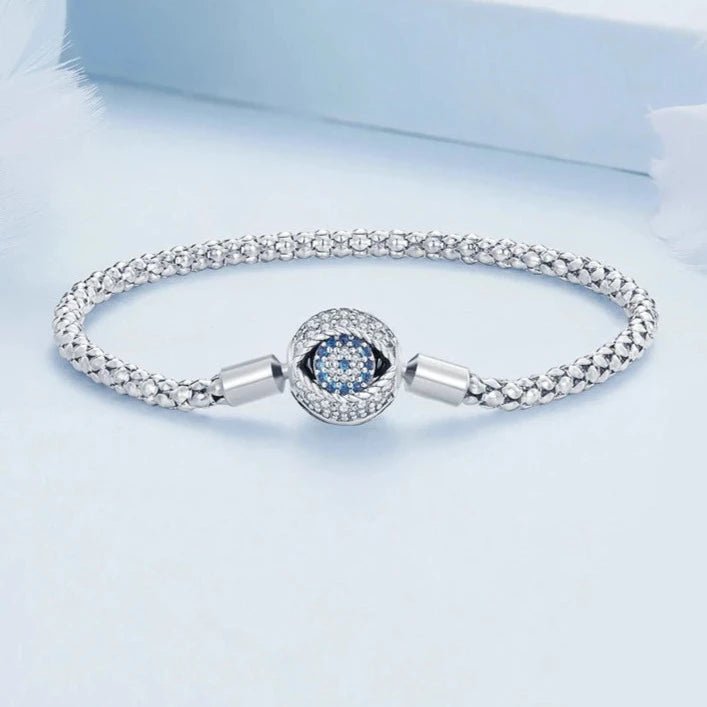 Bracelete Olho Negro com Zircônia em Prata 925