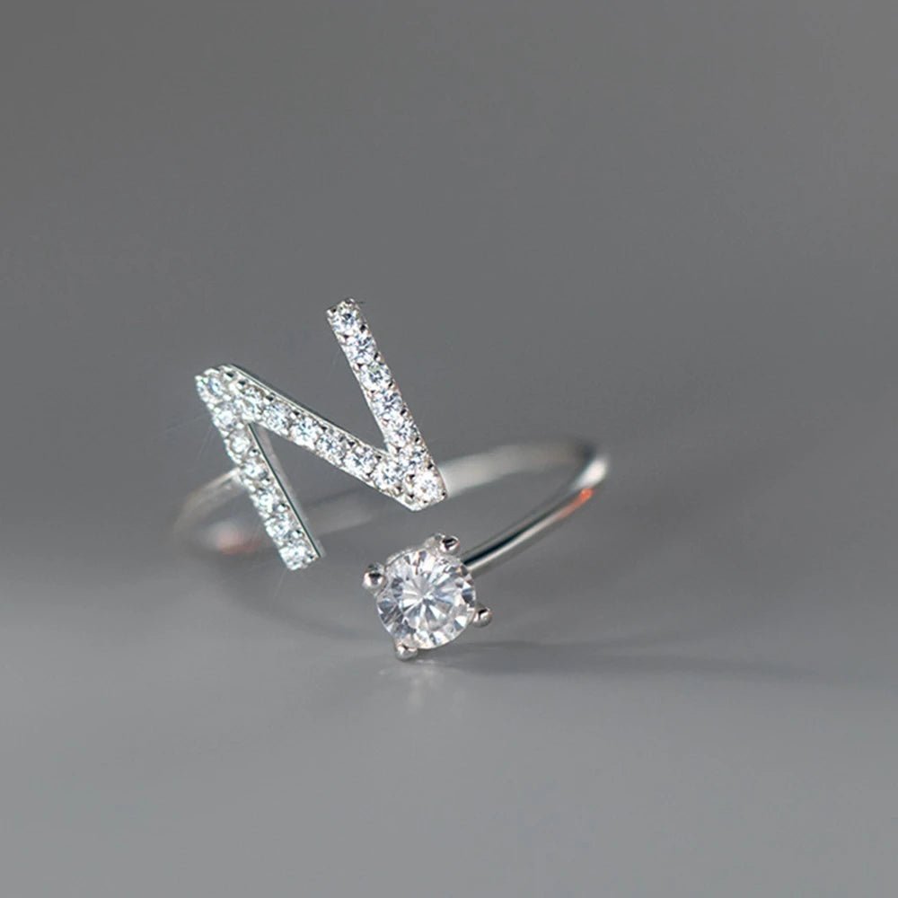 Anel Letra do Nome Zircônia