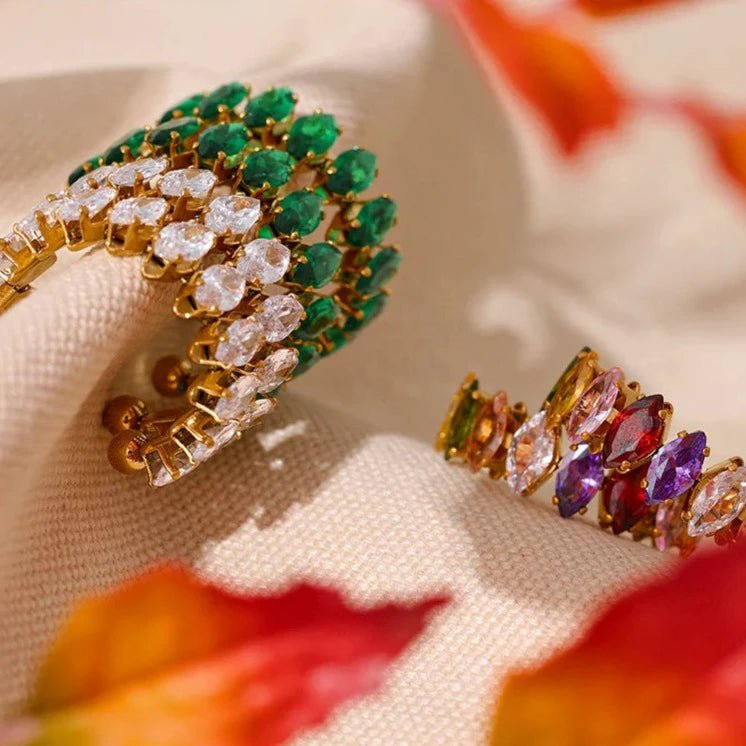 Brinco Argola Riviera com Zircônias