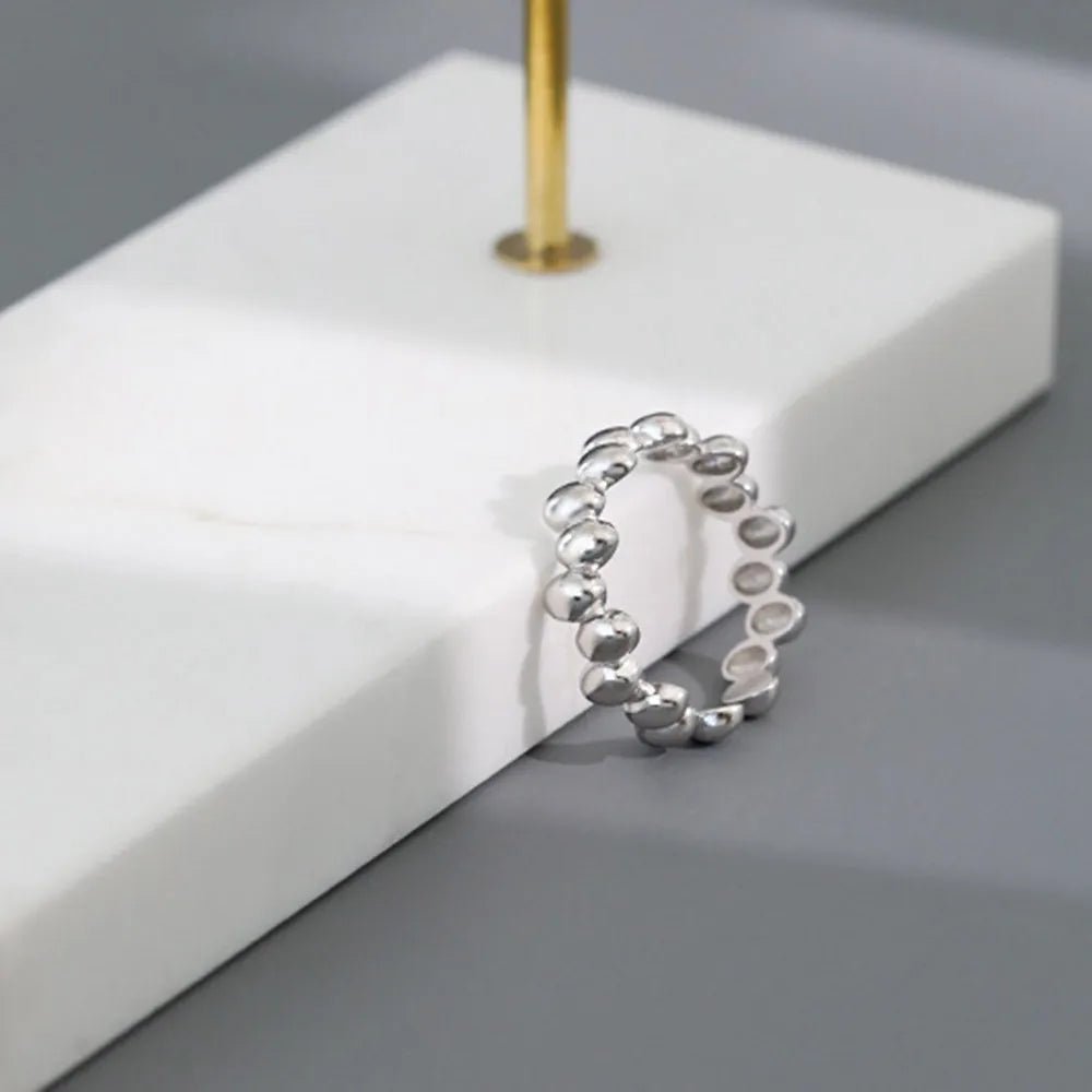 Anel Feminino em Prata 925 com Zircônia e Banho de Ouro 18k