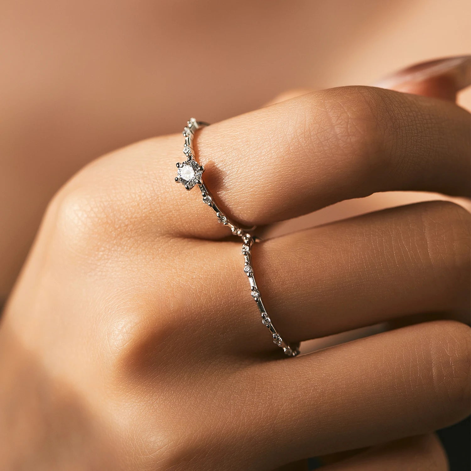 Conjunto de Anéis em Prata 925