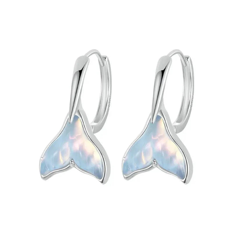 Brinco de Prata Argola Cauda de Sereia 925