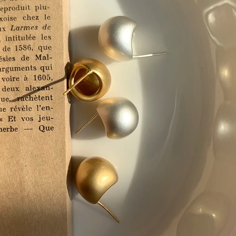 Brinco Gota Orgânico Minimalista Banhado Ouro 18k