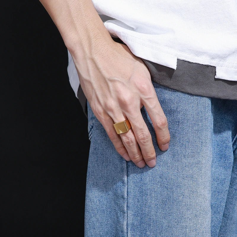 Anel Sinete  Liso  Masculino