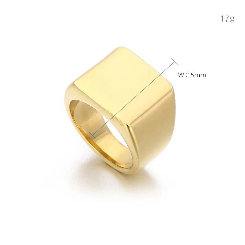 Anel Sinete  Liso  Masculino