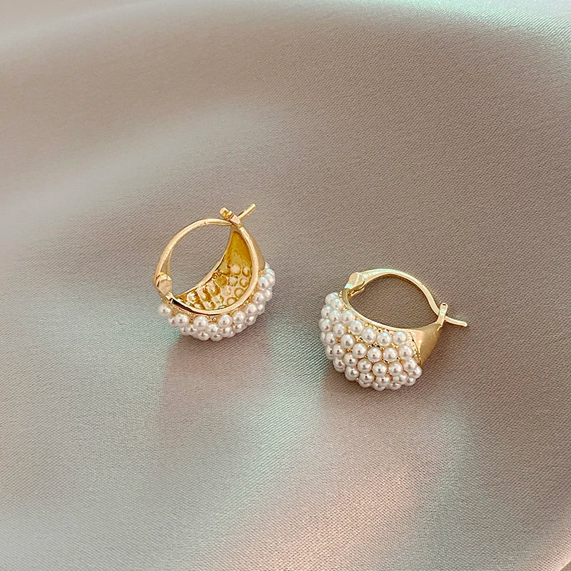 Brinco Pérola Folheado Ouro 18k