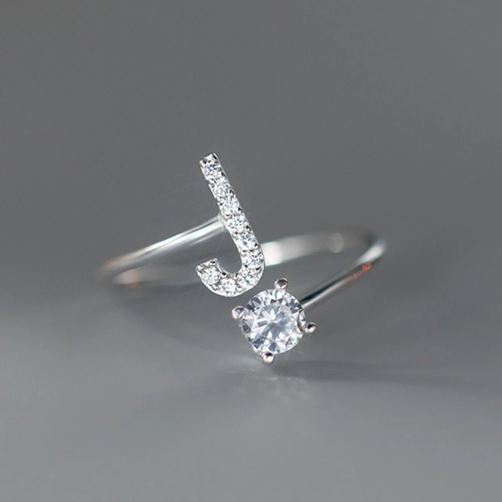 Anel Letra do Nome Zircônia