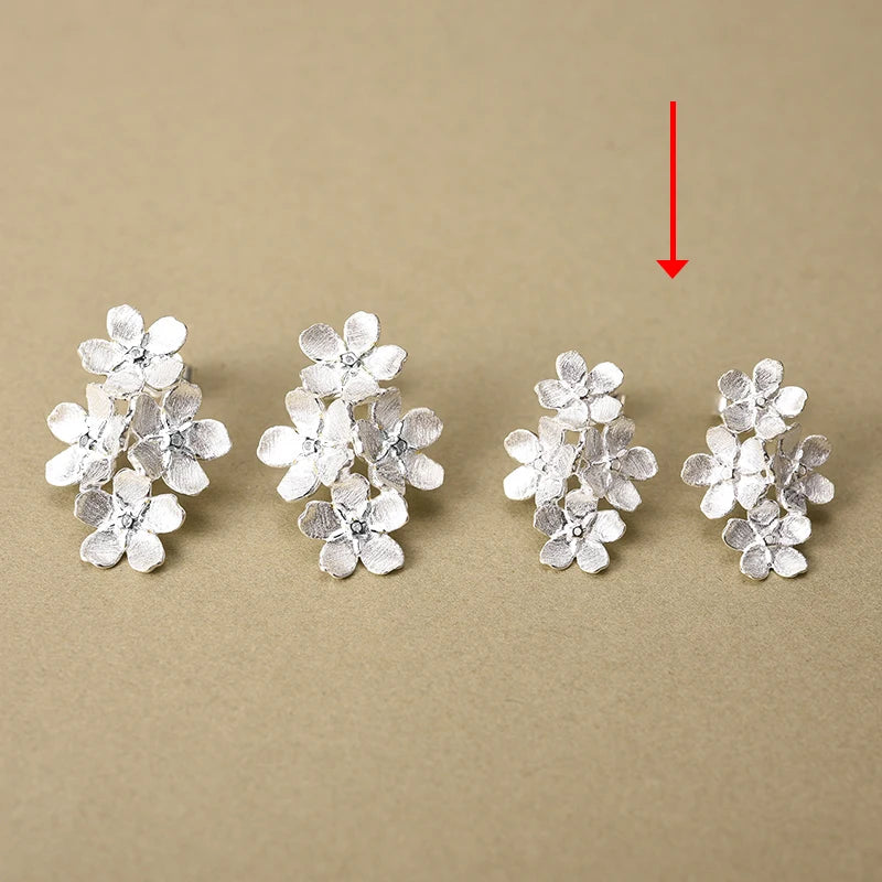 Brincos Flor em Prata 925 – Estilo Romântico e Delicado