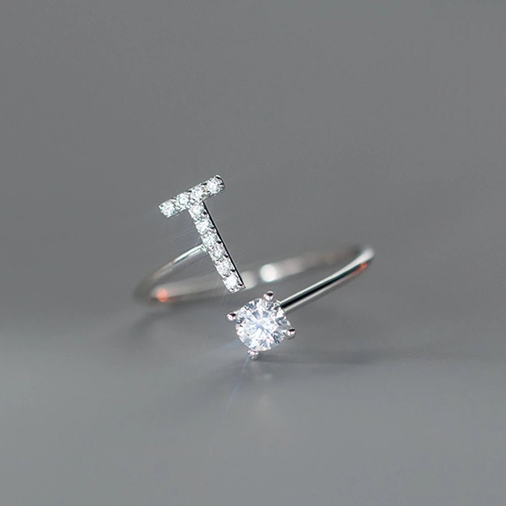 Anel Letra do Nome Zircônia