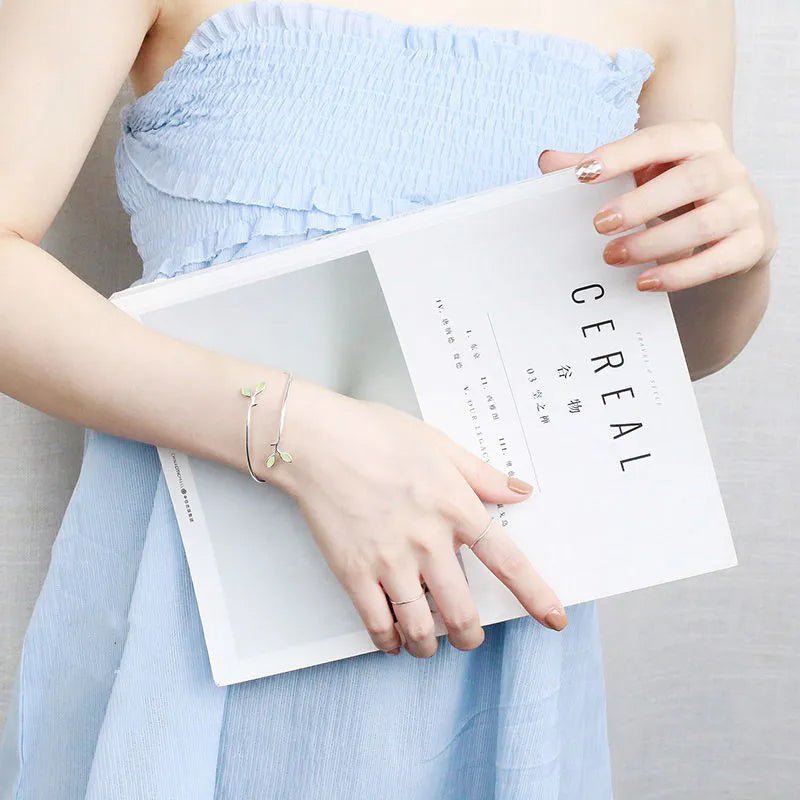 Pulseira Folhas Prata 925