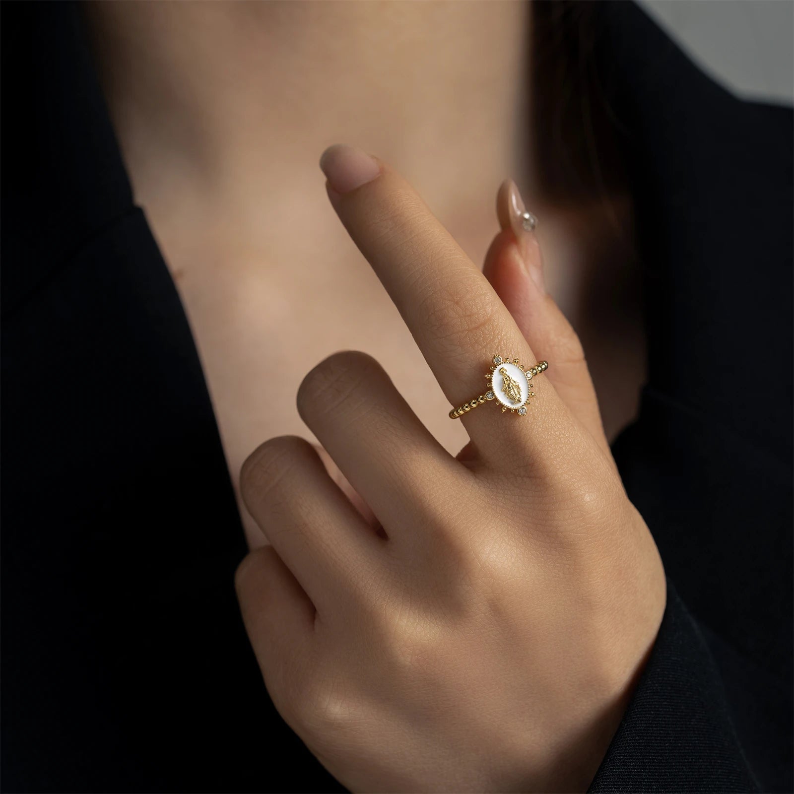 Anel Nossa Senhora em Prata 925