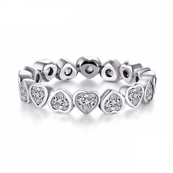 Anel - Sequencia de Coração Zircônia - Vonn