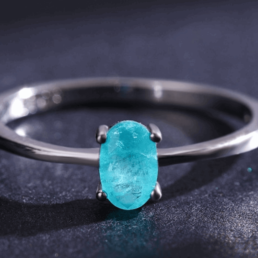 Anel Solitário Pedra de Turmalina