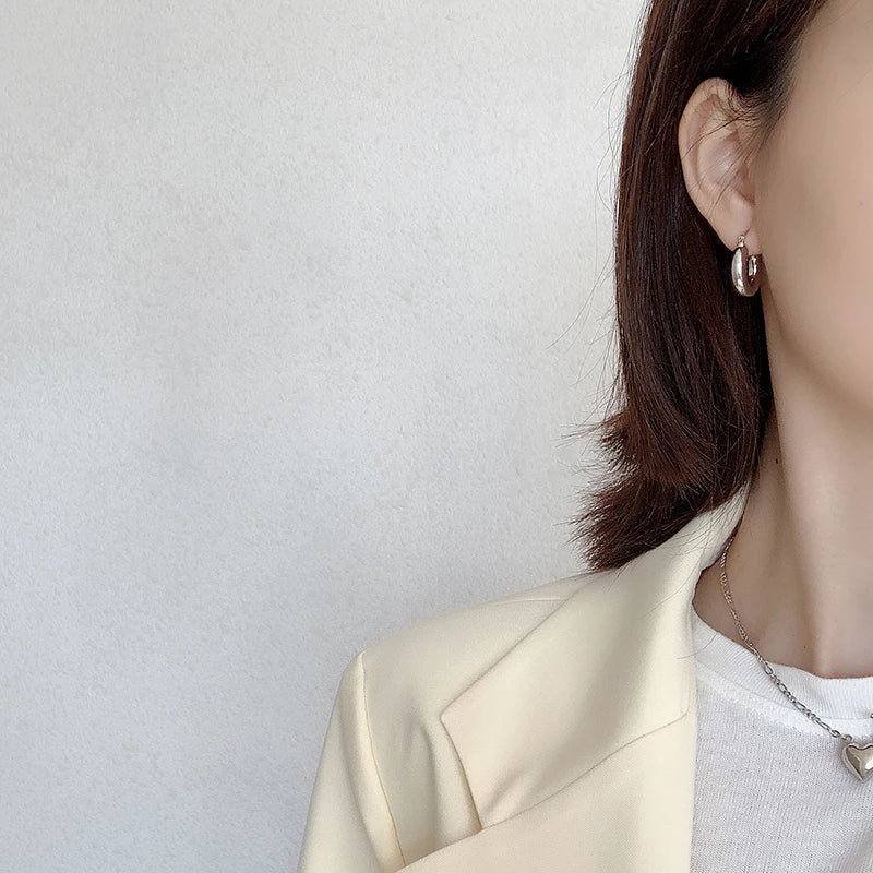 Brinco Argola Grossa de Prata 925