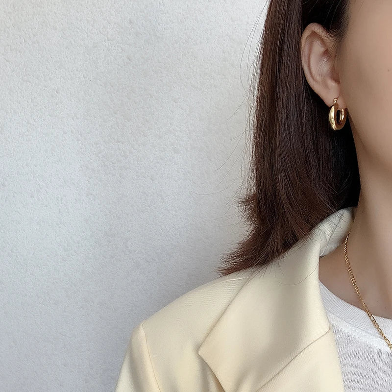 Brinco Argola Grossa de Prata 925