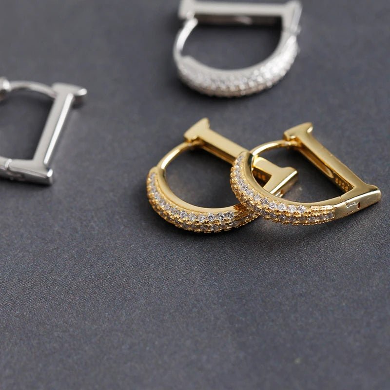 Brinco Letra D Prata 925