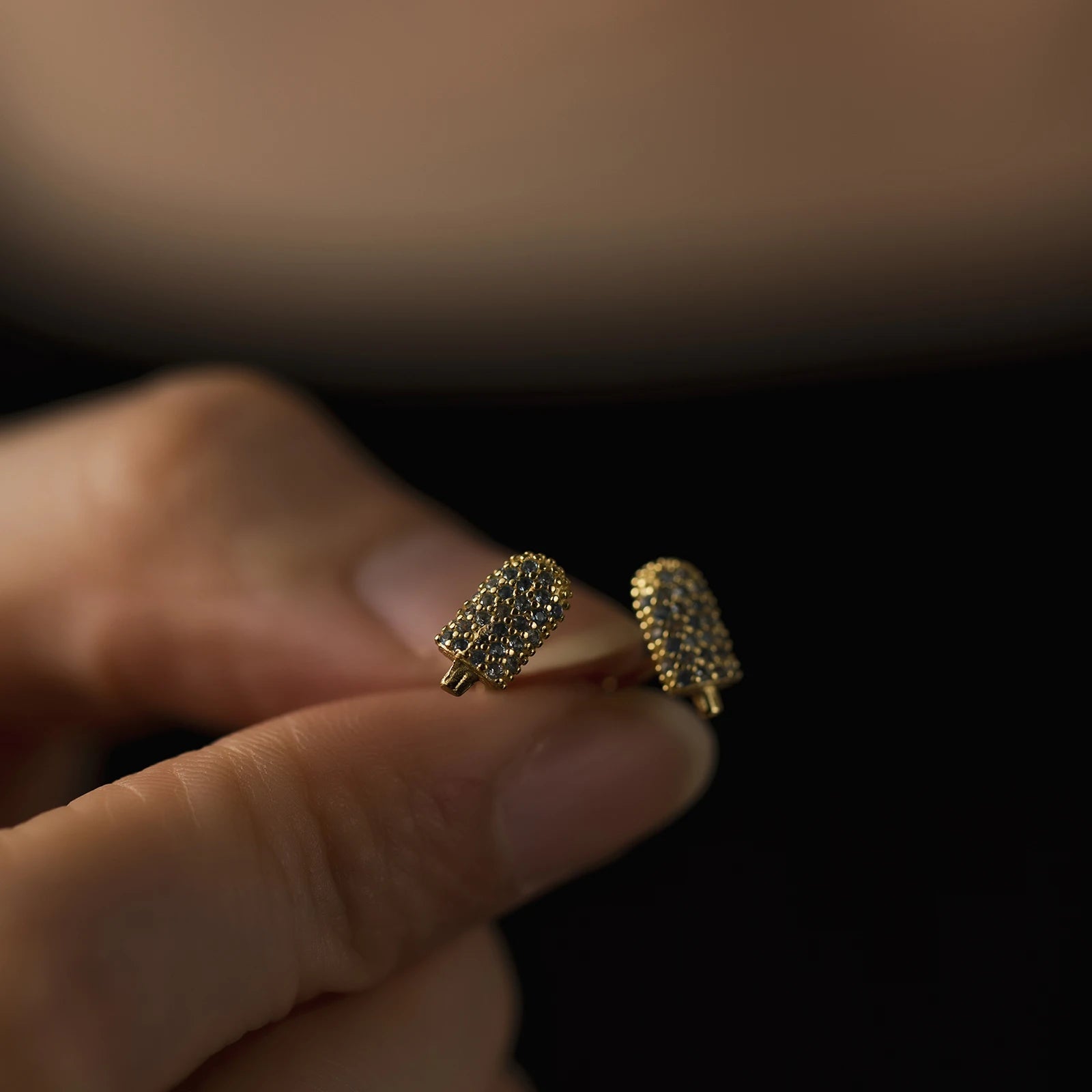 Brinco Picolé Infantil em Prata 925 com Zircônia