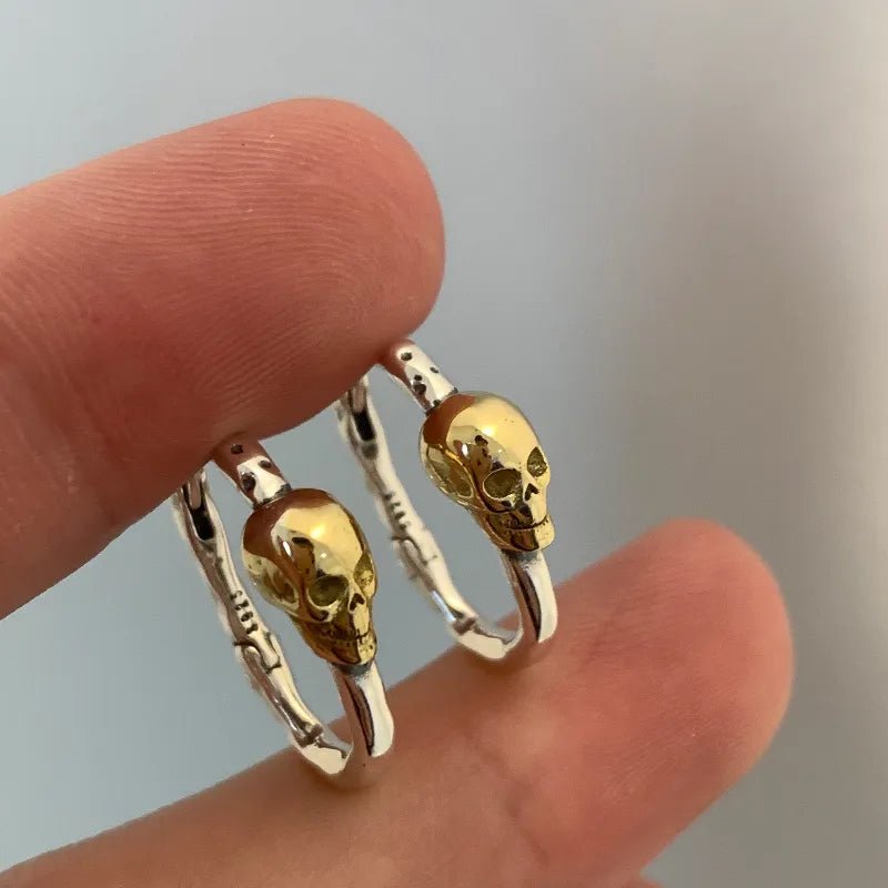 Brincos Punk em Metal com Banho de Ouro 18k