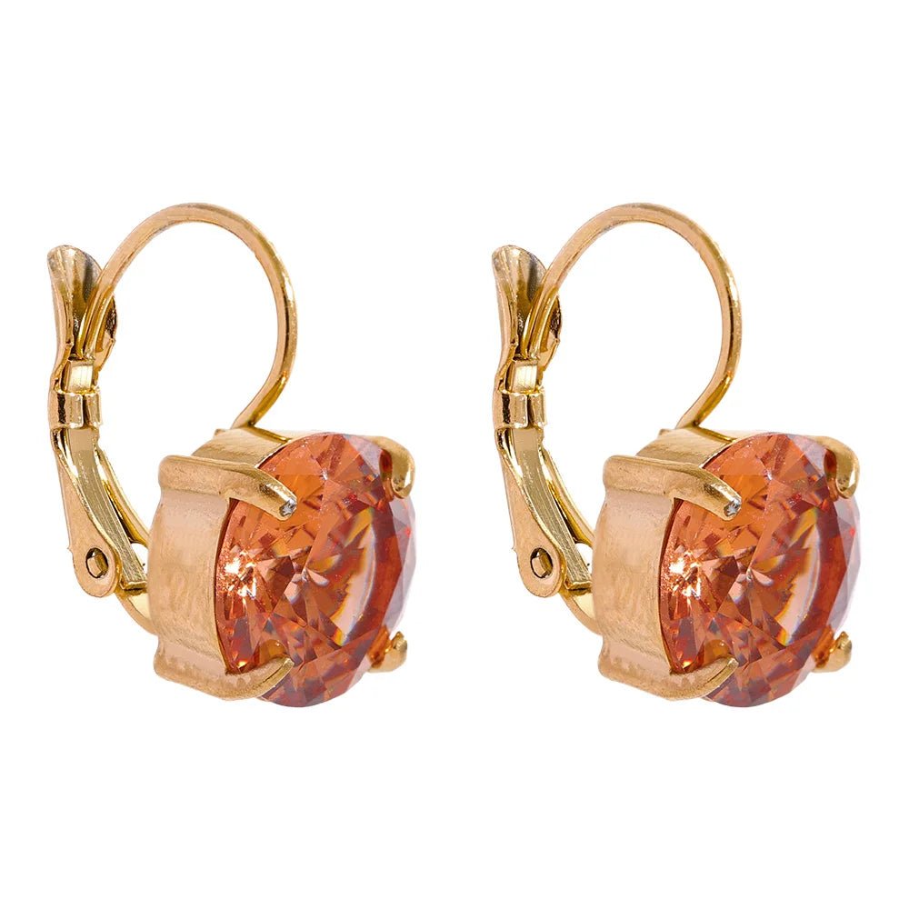 Brincos de Argola Zirconia Cúbica - Aço Inoxidável - Amare_40 folheada a ouro da Vonn | Vonn