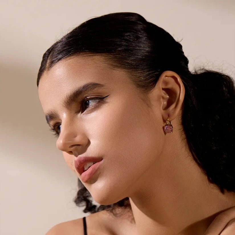 Brincos de Argola Zirconia Cúbica - Aço Inoxidável