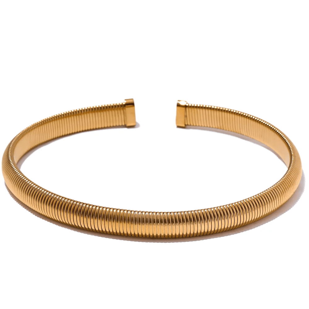 Chocker Aro liso grosso - Amare_39 folheada a ouro da Vonn | Vonn