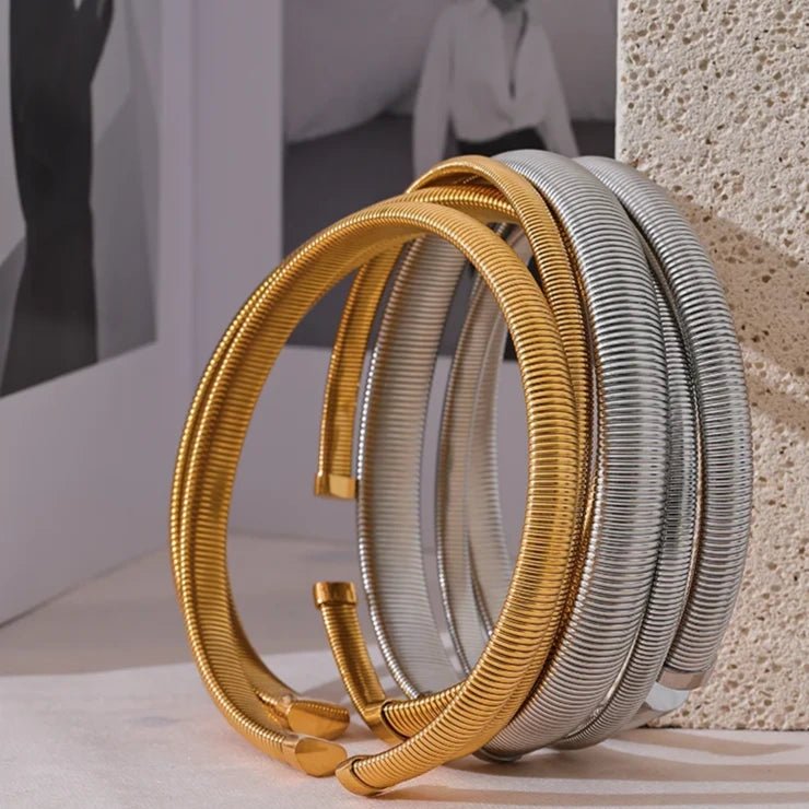 Chocker Aro liso grosso - Amare_39 folheada a ouro da Vonn | Vonn
