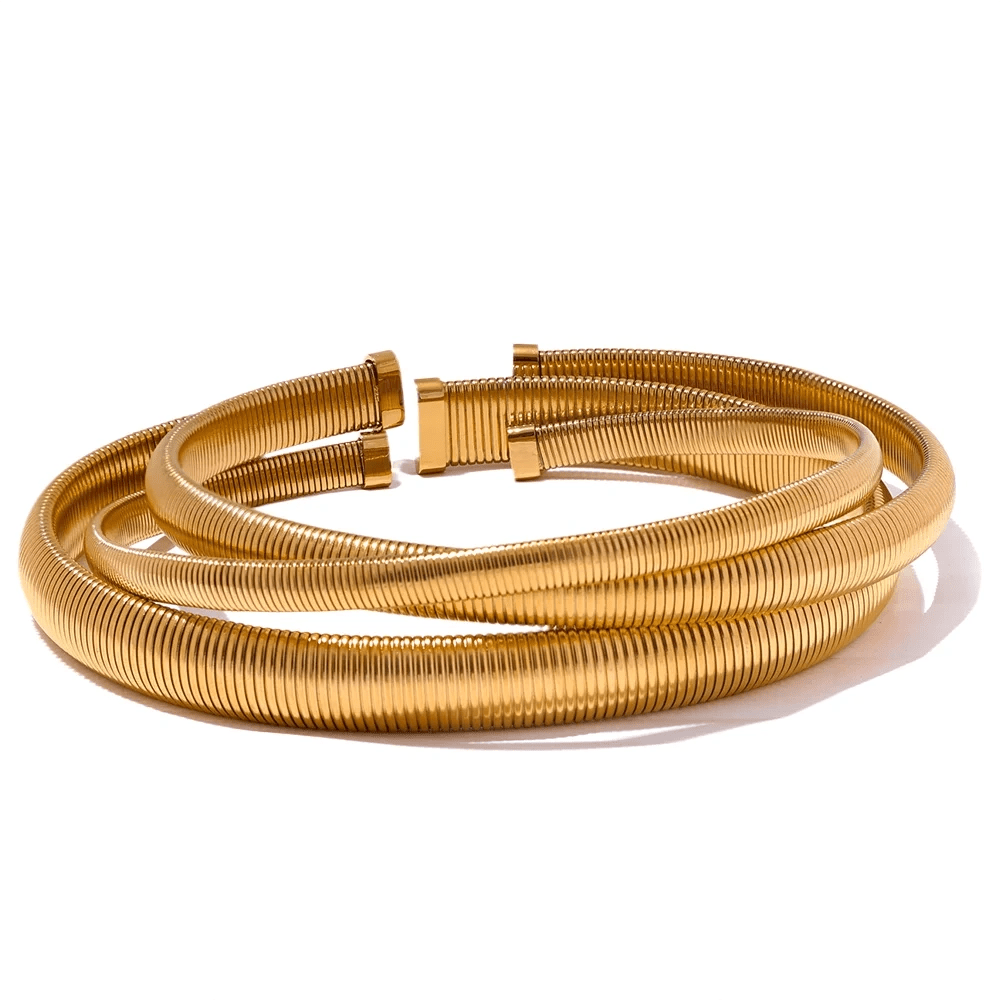 Chocker Aro liso grosso - Amare_39 folheada a ouro da Vonn | Vonn