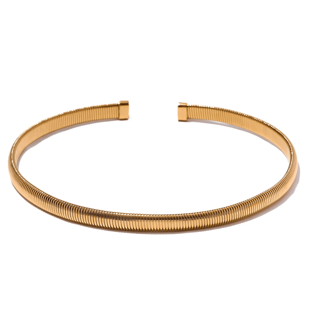 Chocker Aro liso grosso - Amare_39 folheada a ouro da Vonn | Vonn