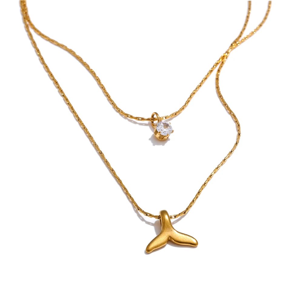 Colar Cauda de Sereia Dourado - Amare_30 folheada a ouro da Vonn | Vonn
