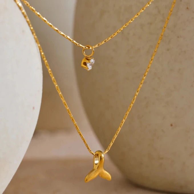 Colar Cauda de Sereia Dourado - Amare_30 folheada a ouro da Vonn | Vonn