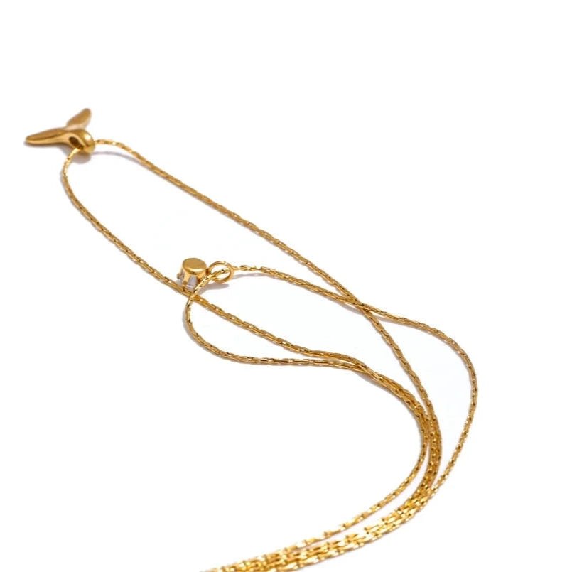 Colar Cauda de Sereia Dourado - Amare_30 folheada a ouro da Vonn | Vonn