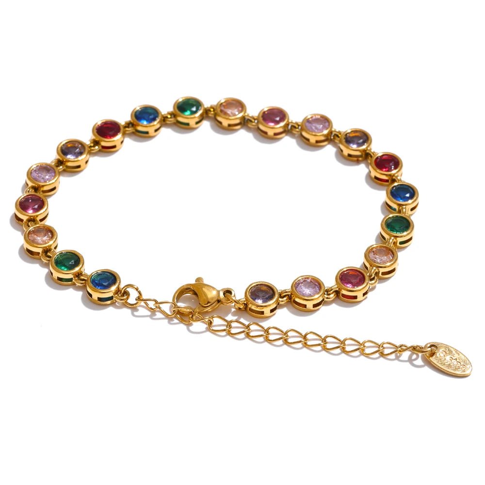 Colar Dourado Pedras Zircônia - Amare_32 folheada a ouro da Vonn | Vonn