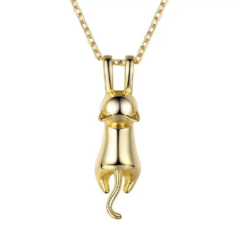 Colar Gato Prata 925 - Cln - 02 folheada a ouro da Vonn | Vonn