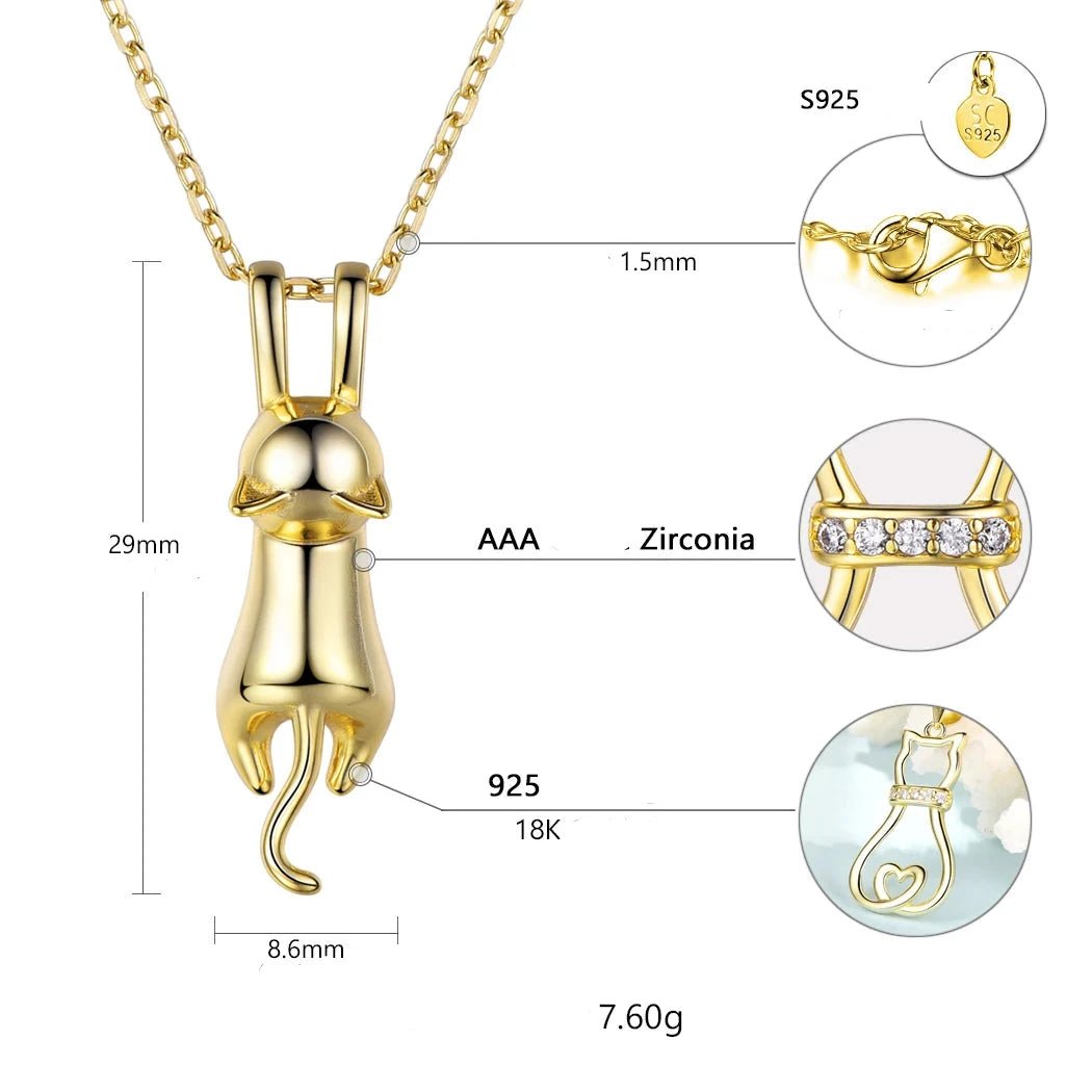 Colar Gato Prata 925 - Cln - 02 folheada a ouro da Vonn | Vonn