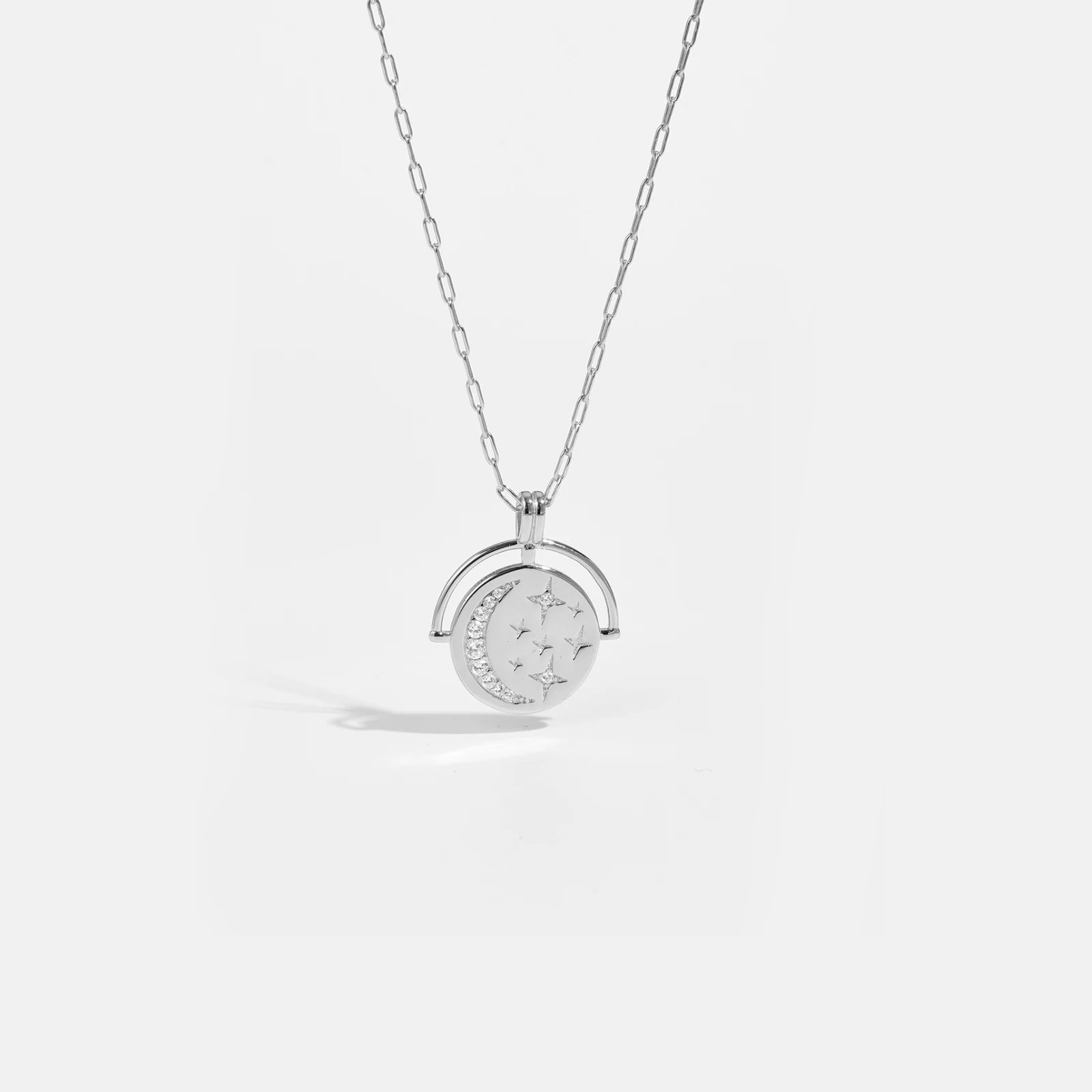 Colar Lua Estrelada Prata 925
