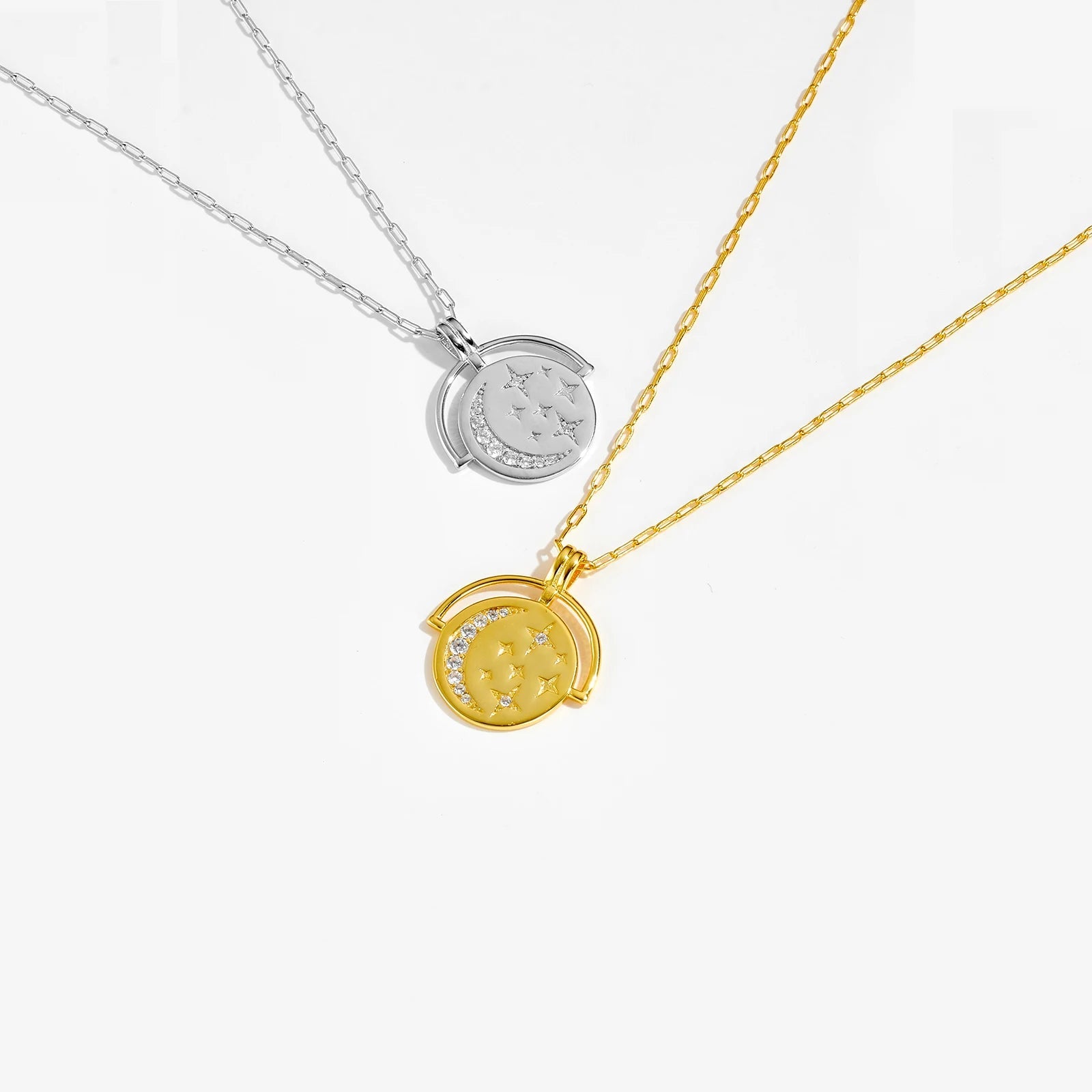 Colar Lua Estrelada Prata 925