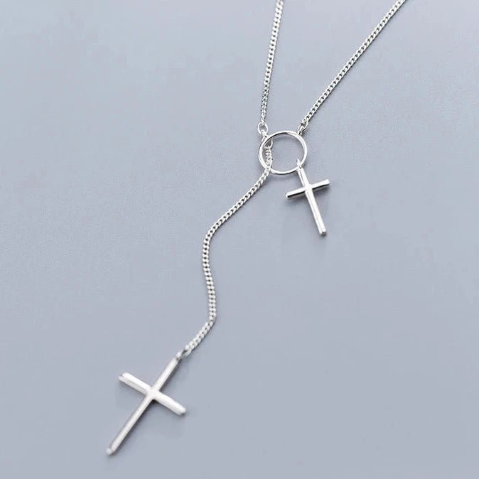 Colar com Pingente Cruz em Prata 925
