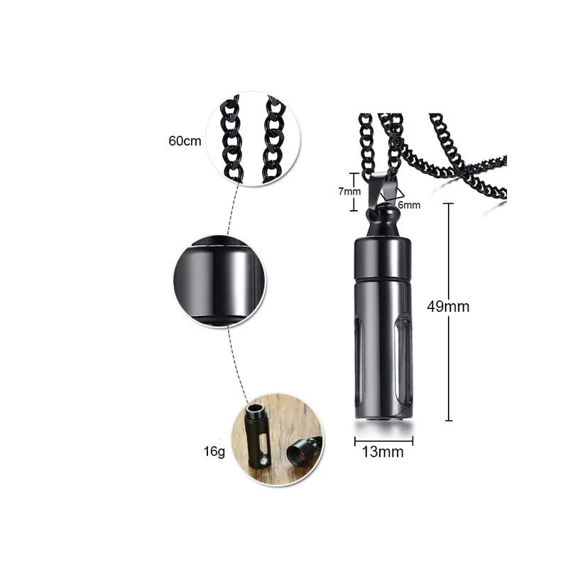 Colar Pingente de tubo oco