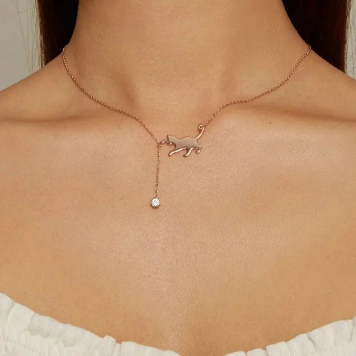 Colar Pingente Gato Prata 925