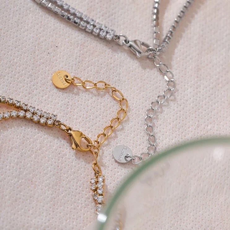 Colar Riviera Longo com Zircônias Cúbicas e Banho de Ouro