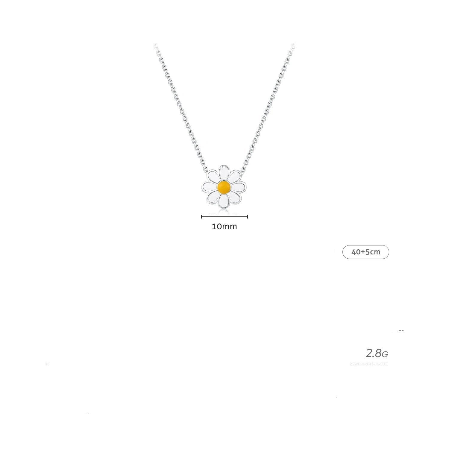 Colar com Pingente de Flor Magarida - folheada a ouro da Vonn | Vonn