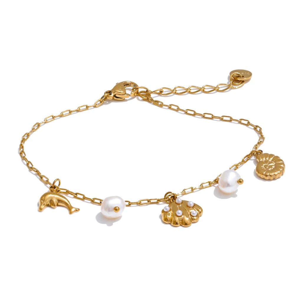 Pulseira Concha Dourada - Amare_27 folheada a ouro da Vonn | Vonn